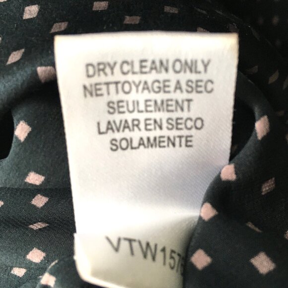 BCBGMaxAzria Dark Blue Square Polka Dot Pattern Silk Camisole Top Women Size 2 - Picture 8 of 8